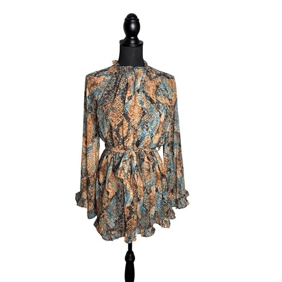 Vestique Women's Enough is Enough Romper Reptile Print M NWT - Picture 1 of 12